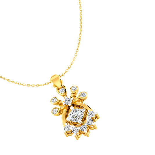 The Imperial Solitaire Starburst Pendant
