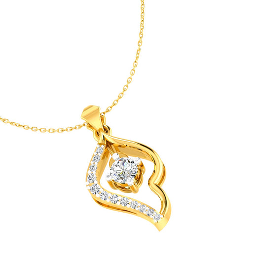 The Celestial Wave Solitaire Pendant