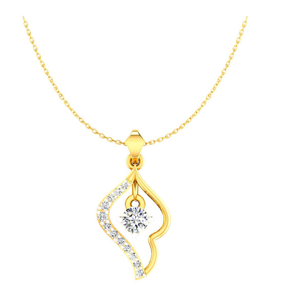 The Celestial Wave Solitaire Pendant hover image