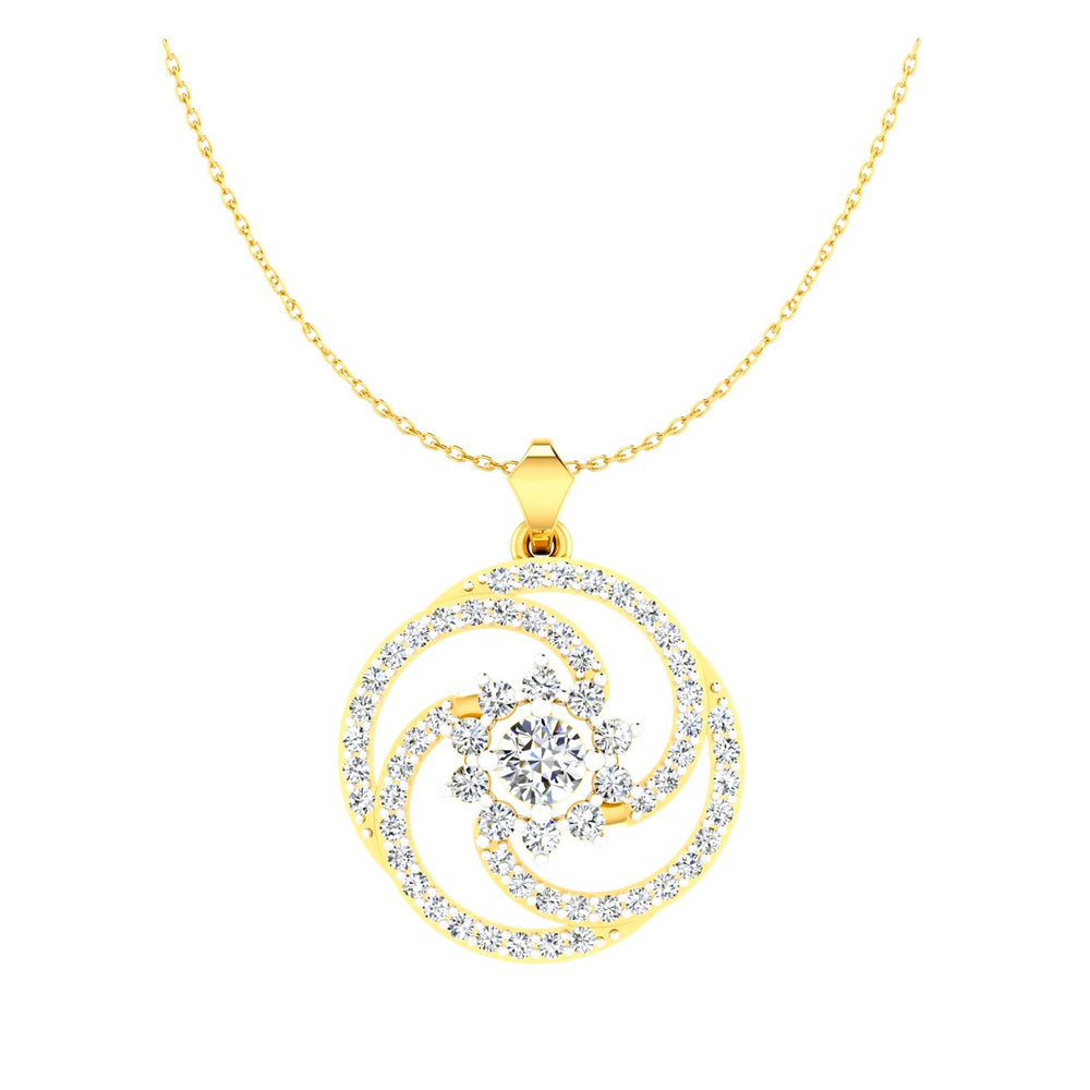 The Celestial Pinwheel Solitaire Pendant