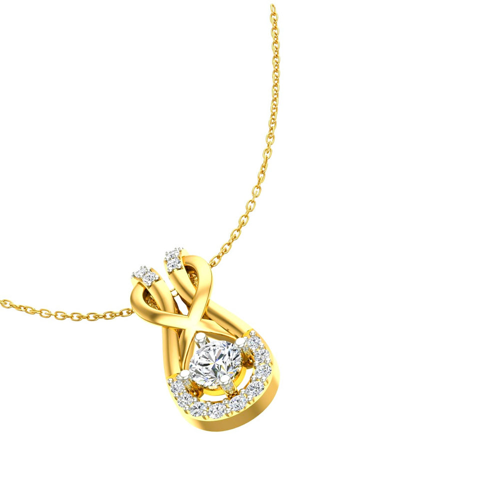 The Infinity Halo Solitaire Pendant