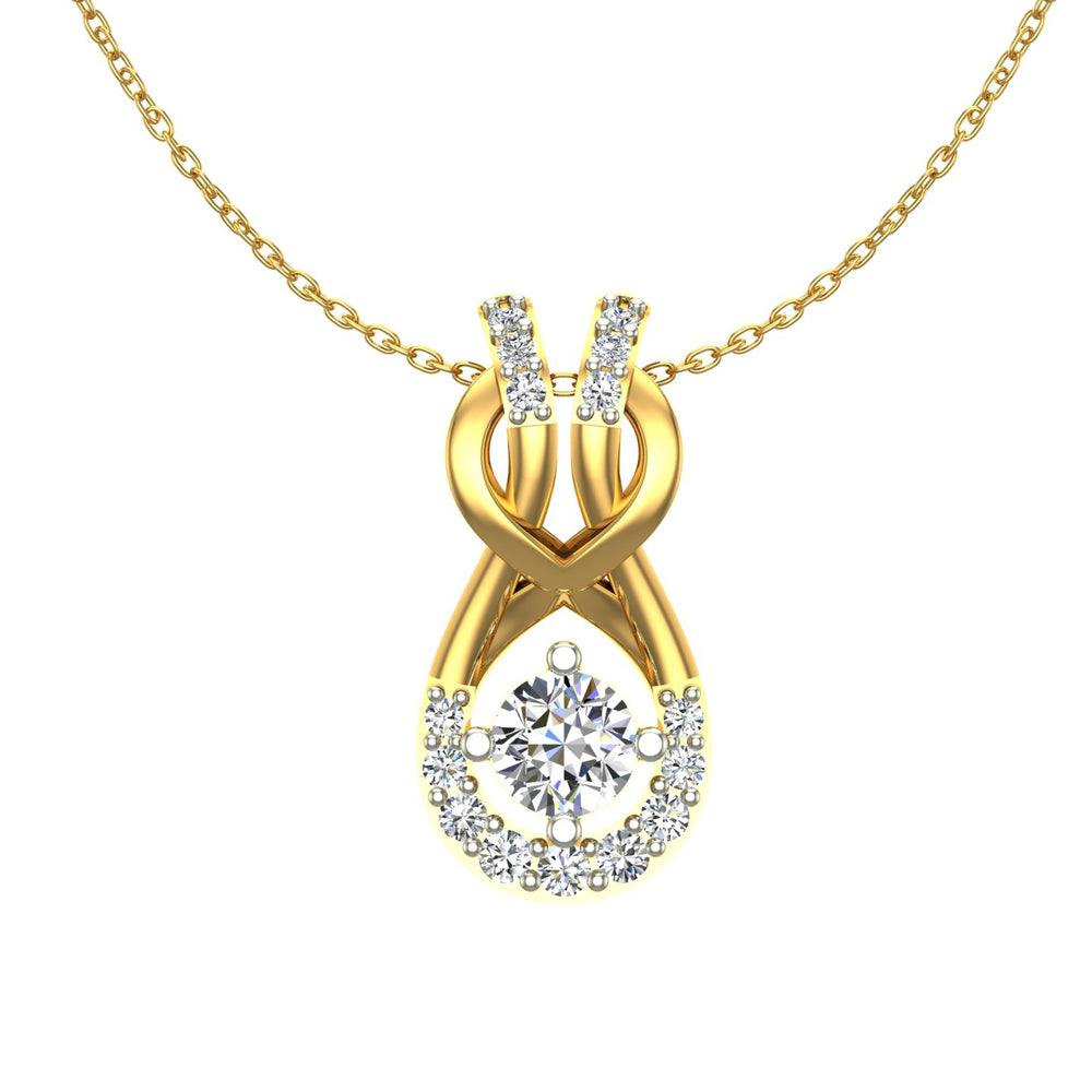 The Infinity Halo Solitaire Pendant