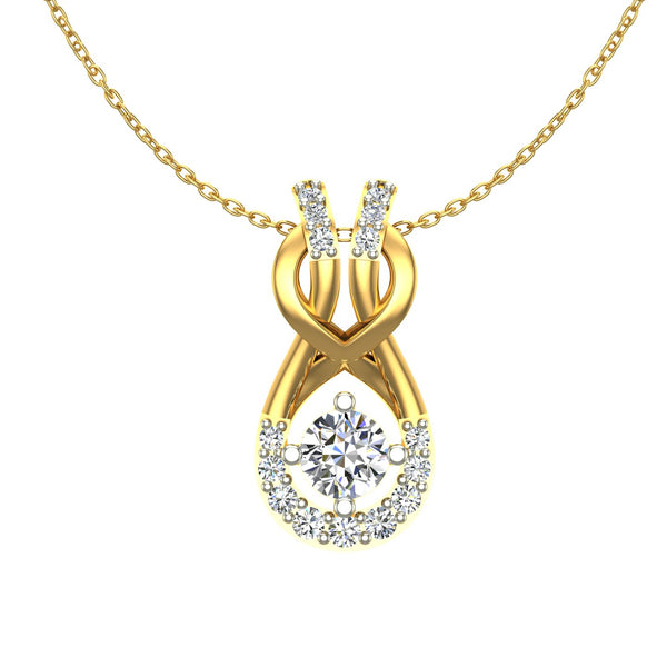 The Infinity Halo Solitaire Pendant hover image