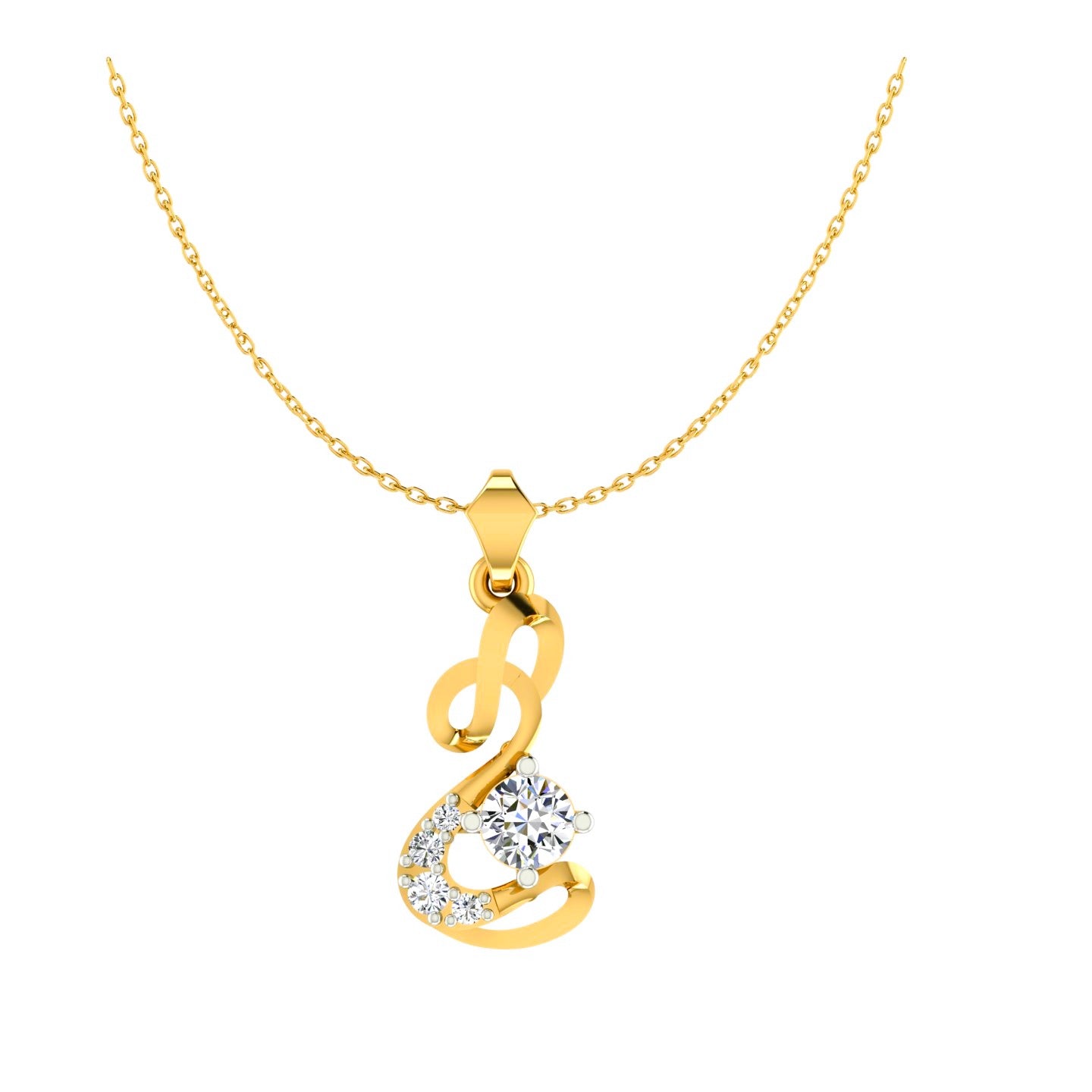 The Celestial Loop Heart Pendant