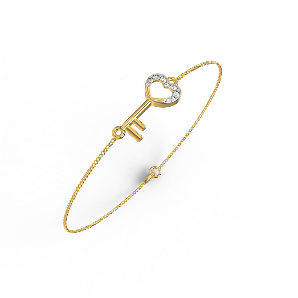 Key to My Heart Diamond Bracelet