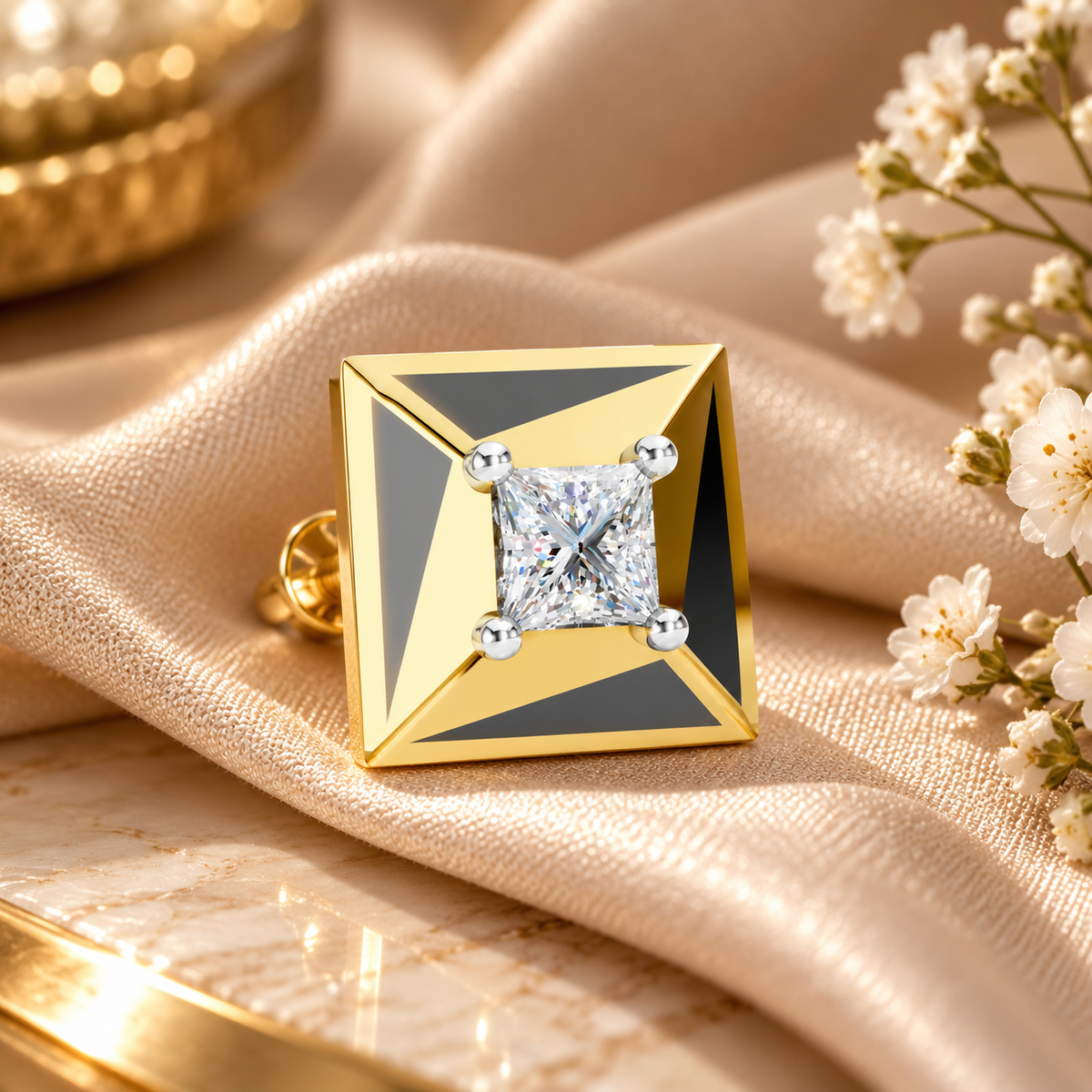 Vortex Edge Diamond Stud