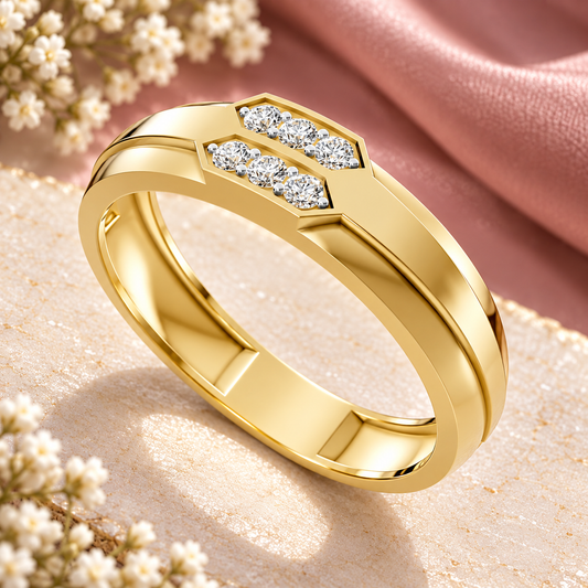 Twin Crest Diamond Ring