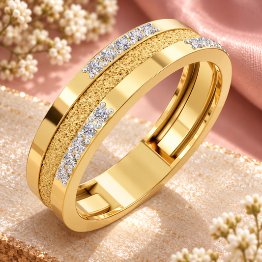 Golden Trail Diamond Ring