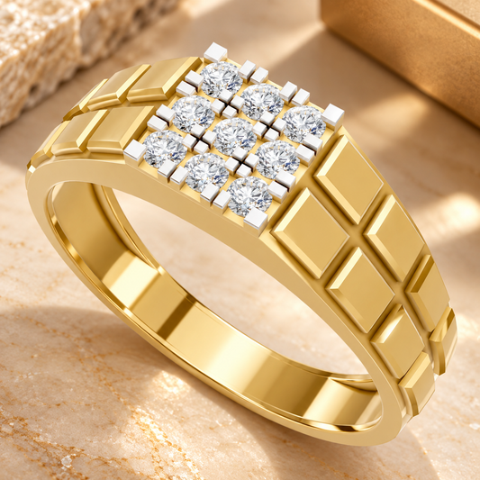 Urban Grid Diamond Ring