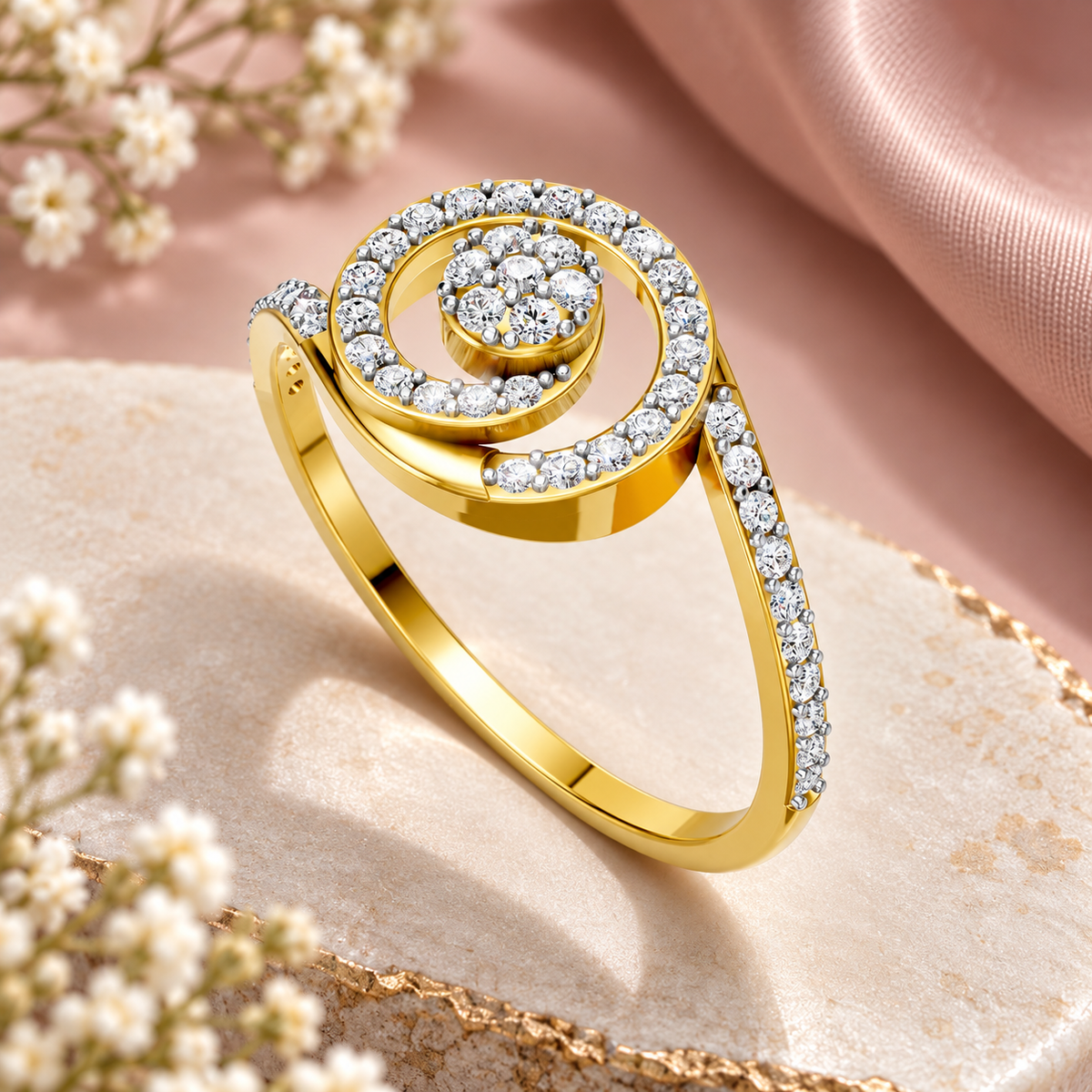 Eternal Spiral Diamond Ring