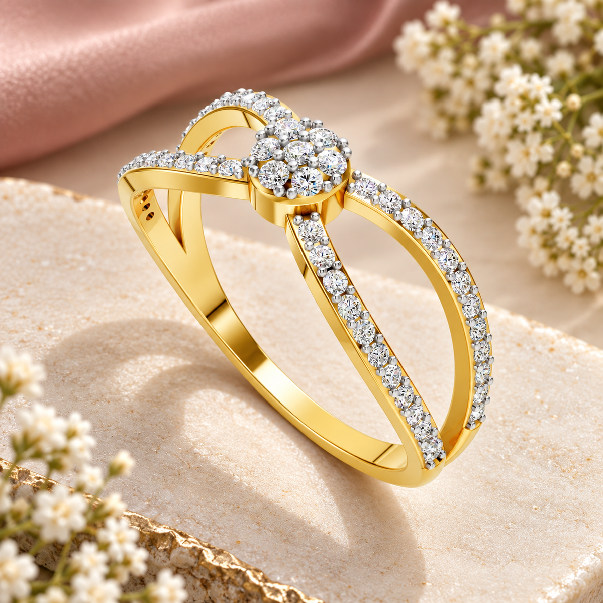 Infinity Blossom Diamond Ring