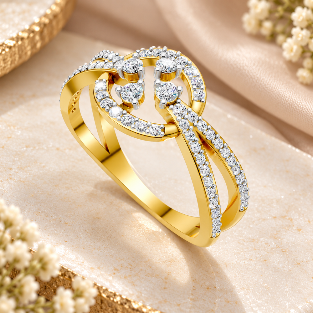 Twin Harmony Diamond Ring