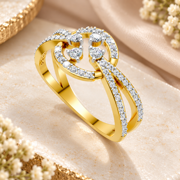 Twin Harmony Diamond Ring