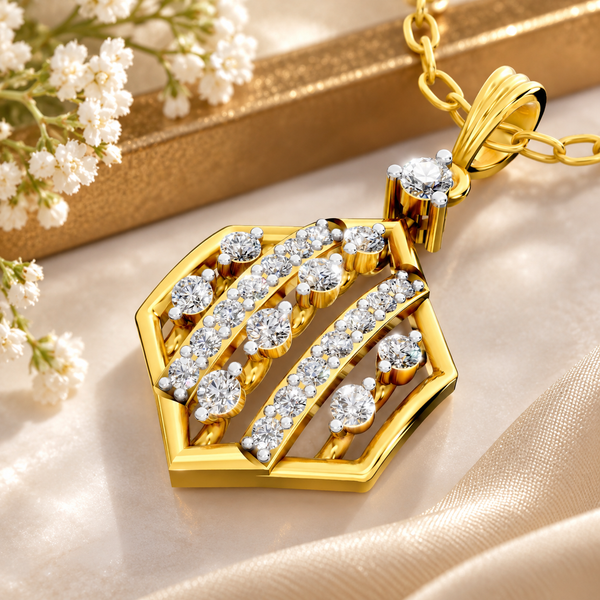 Radiant Prism Diamond Pendant