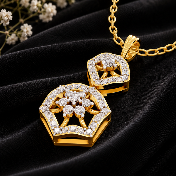 Celestial Bloom Diamond Pendant