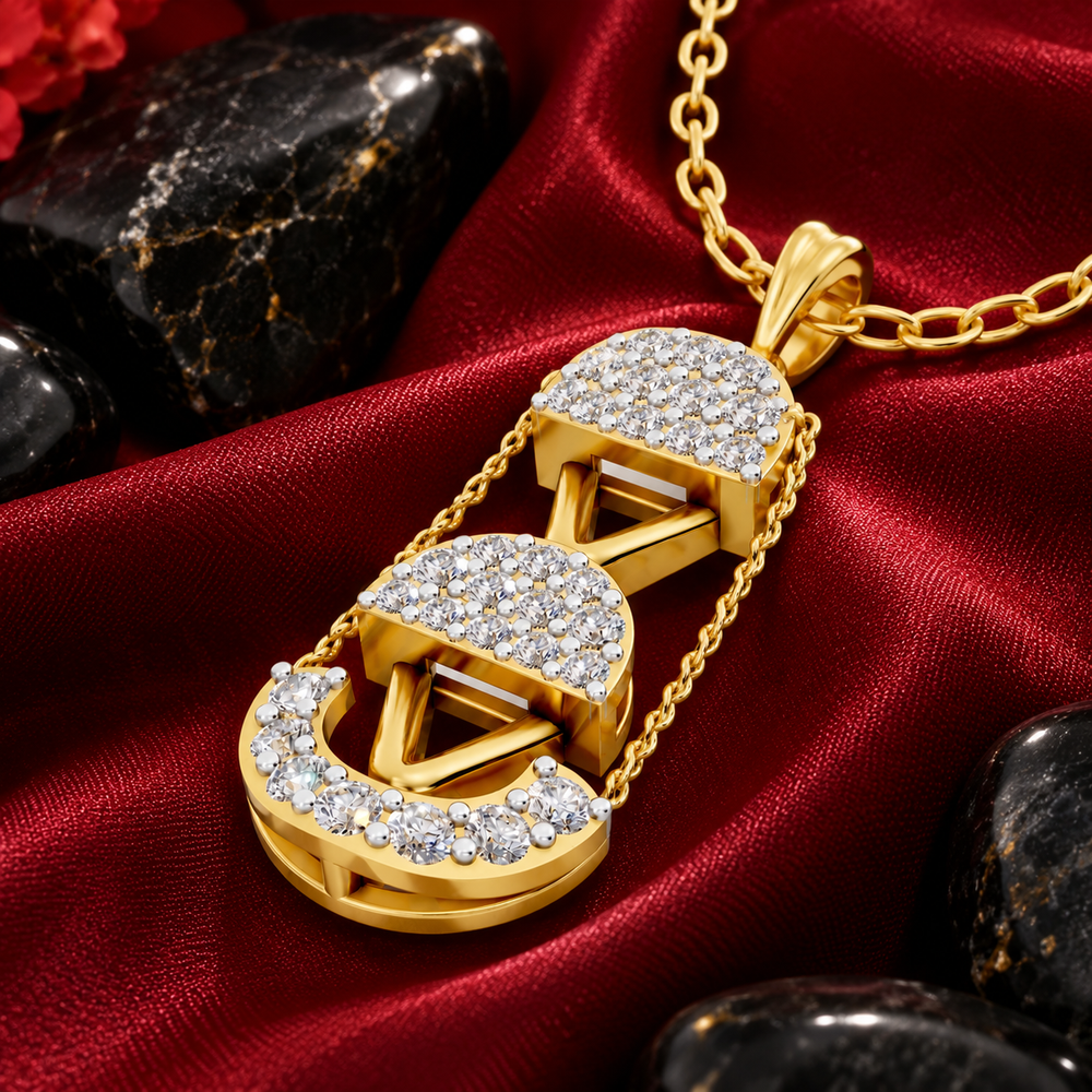 Luminous Cascade Diamond Pendant