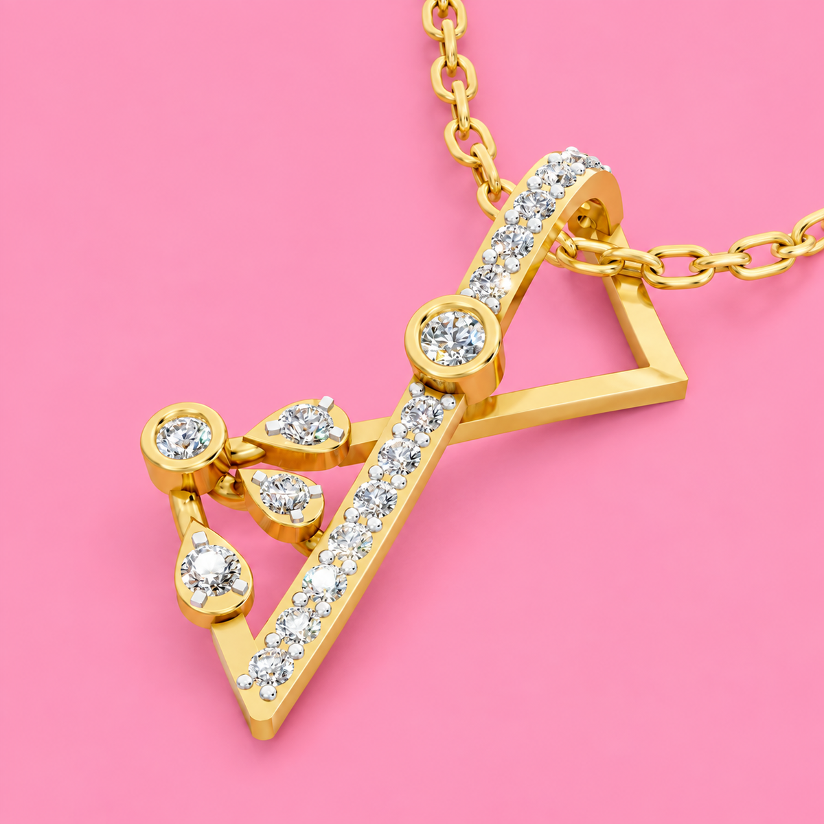 Infinity Arrow Diamond Pendant