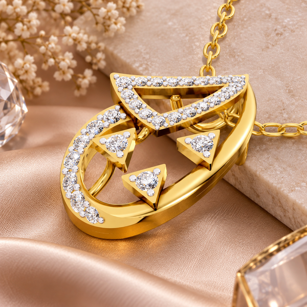 Eclipse Arc Diamond Pendant