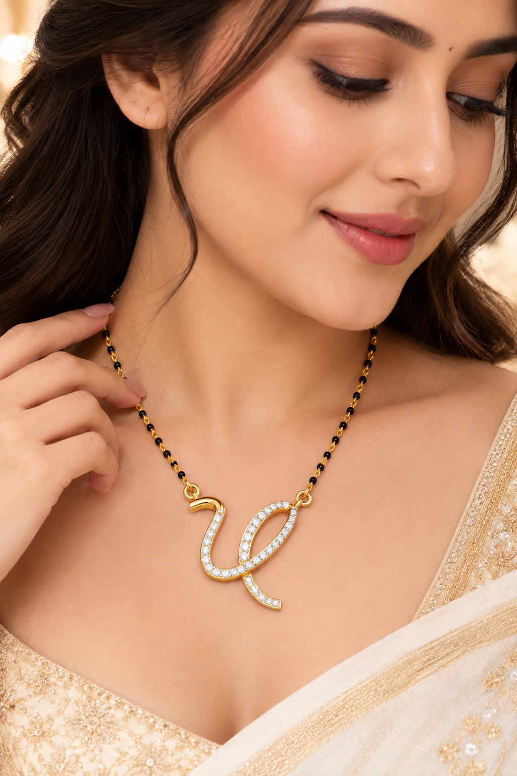 Infinity Wave Diamond Mangalsutra