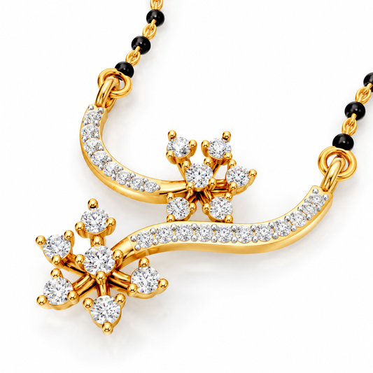 Blossom Cascade Diamond Mangalsutra