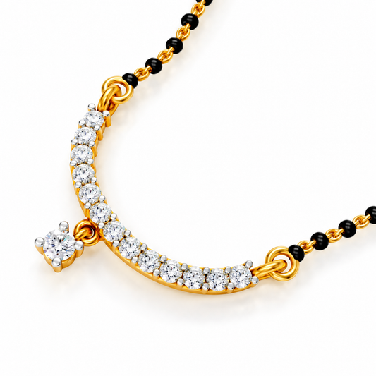 Grace Curve Diamond Mangalsutra