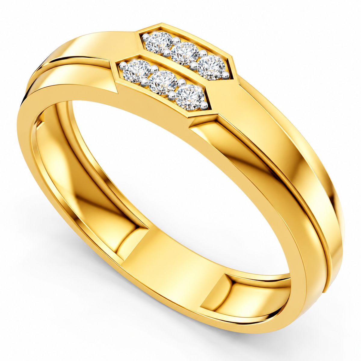 Twin Crest Diamond Ring