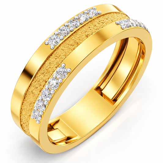 Golden Trail Diamond Ring