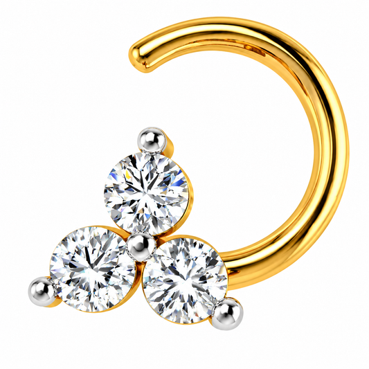 Trinity Spark Diamond Nose Pin