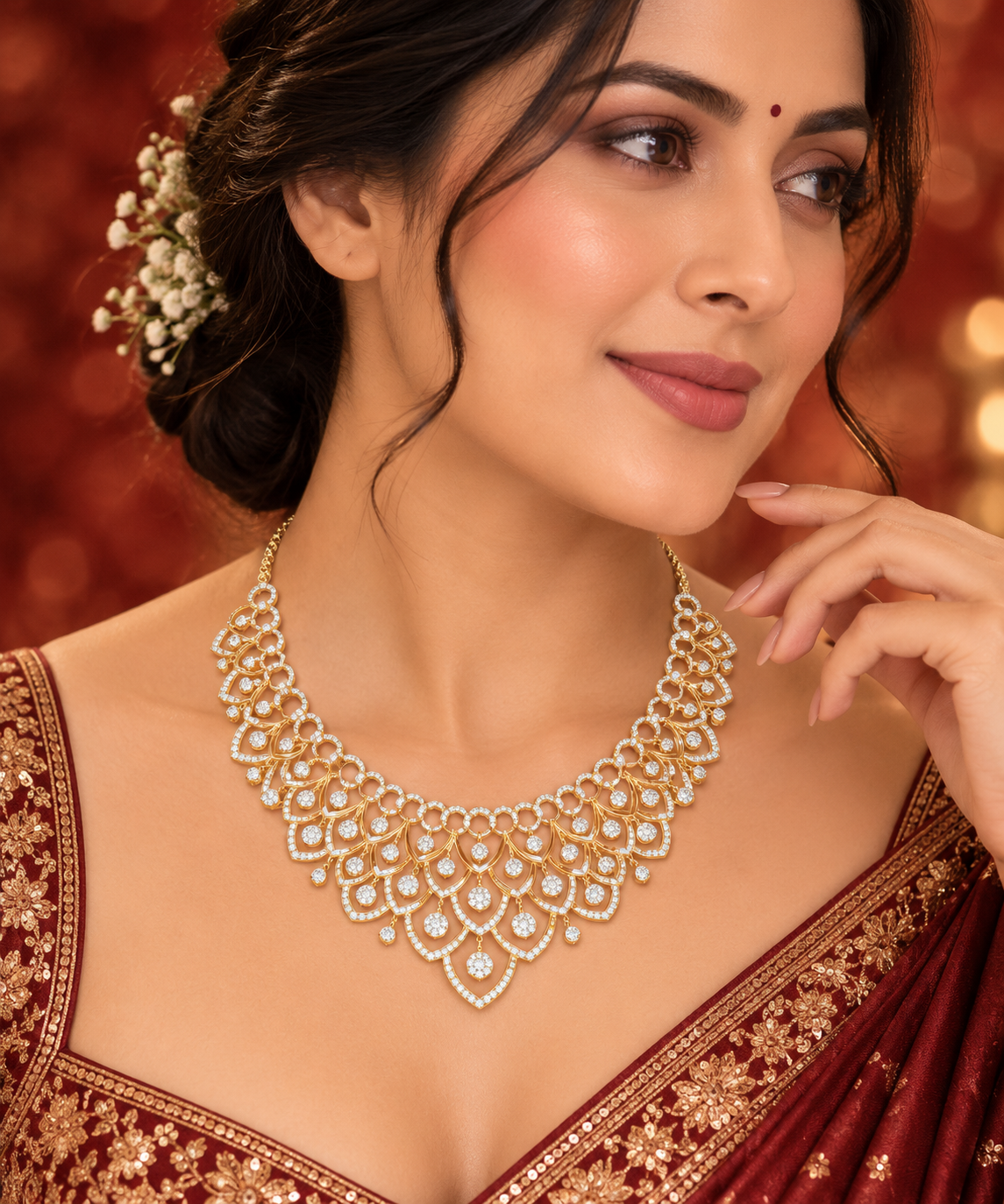 Celestial Cascade Diamond Necklace