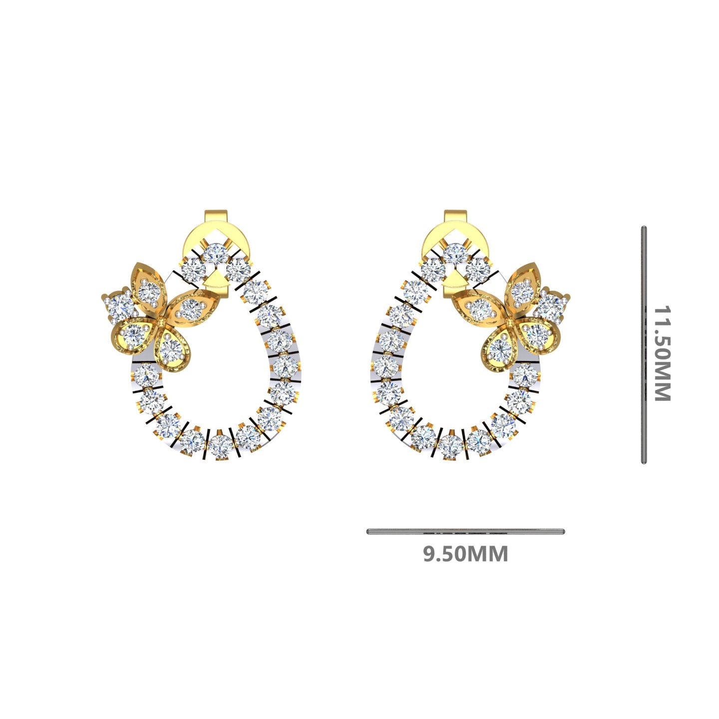 Butterfly Halo Diamond Tops