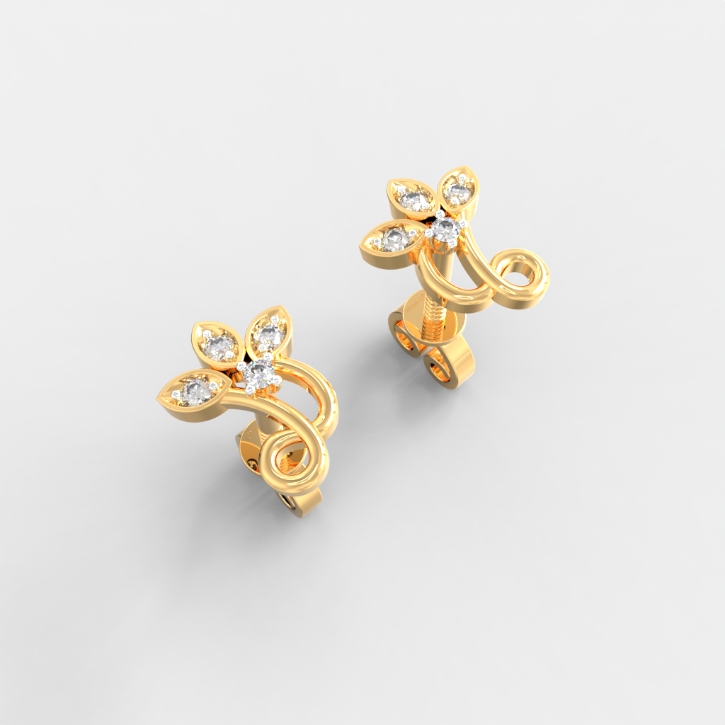 Twilight Vine Diamond Studs