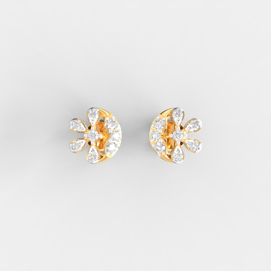 Moonlit Blossom Diamond Studs