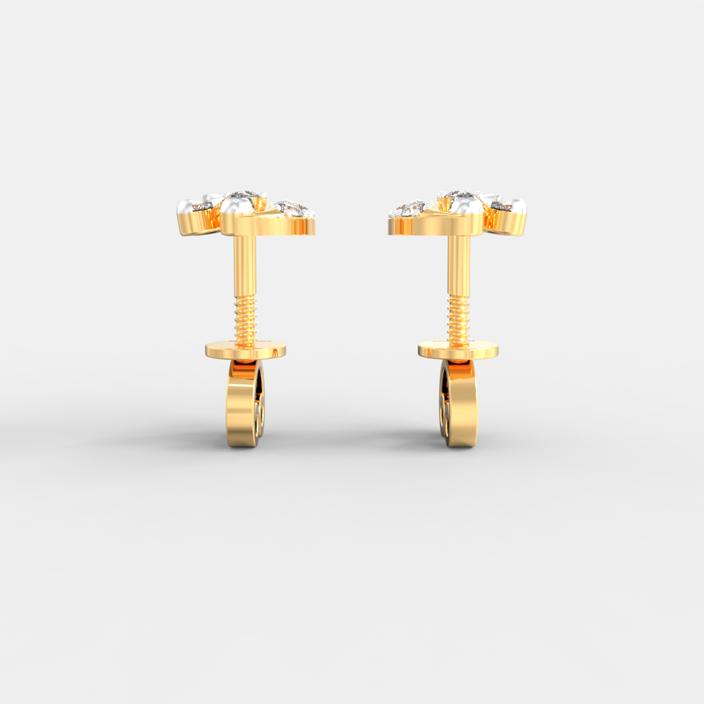 Moonlit Blossom Diamond Studs