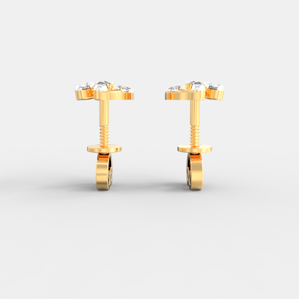 Moonlit Blossom Diamond Studs