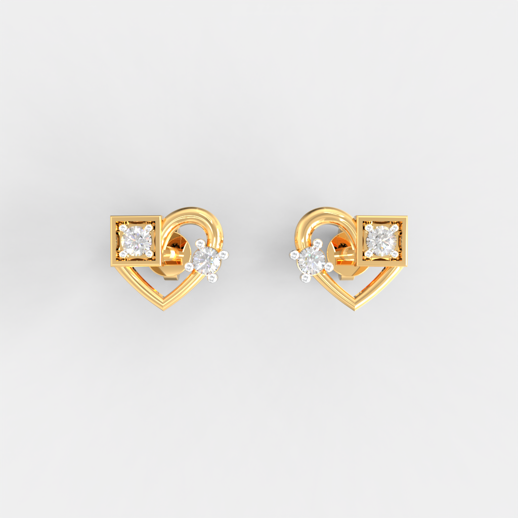 Cupid's Crown Diamond Studs