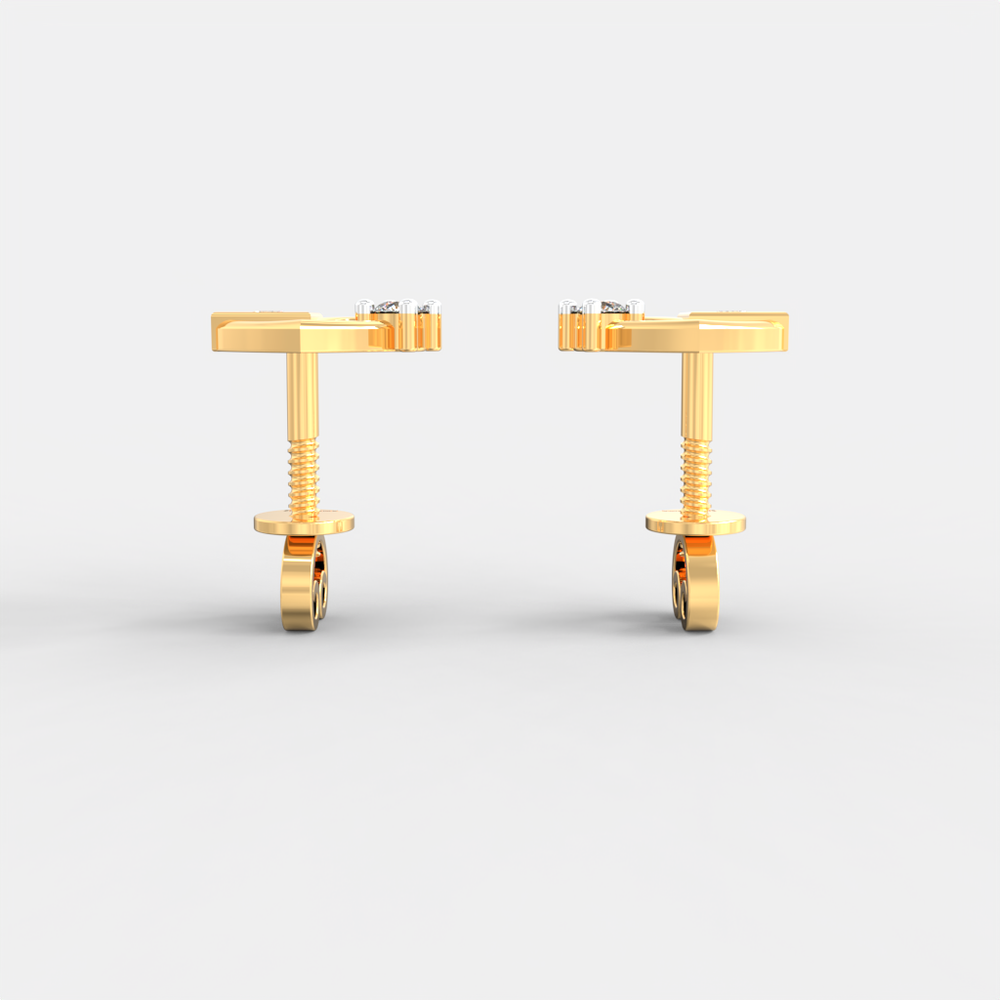 Cupid's Crown Diamond Studs