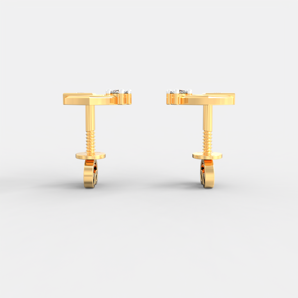 Cupid's Crown Diamond Studs