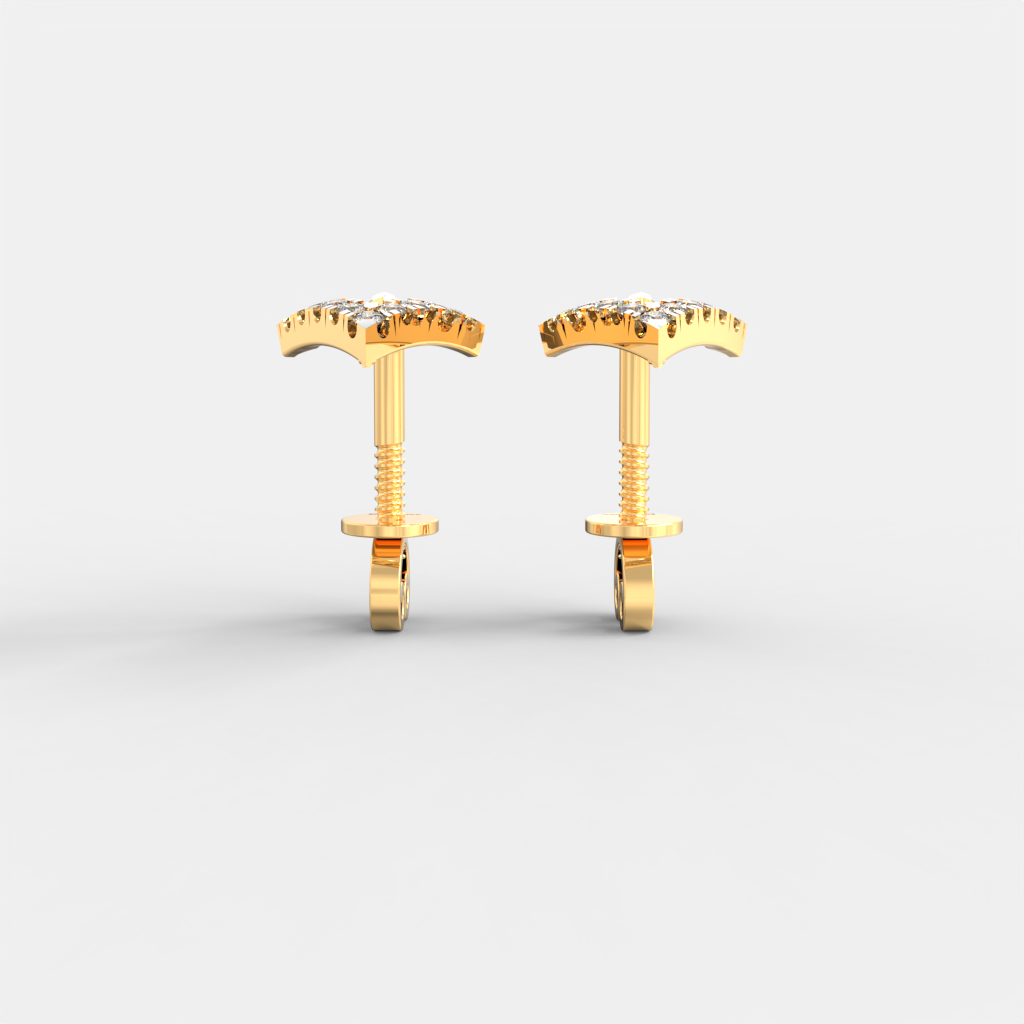 Regal Chevron Diamond Studs