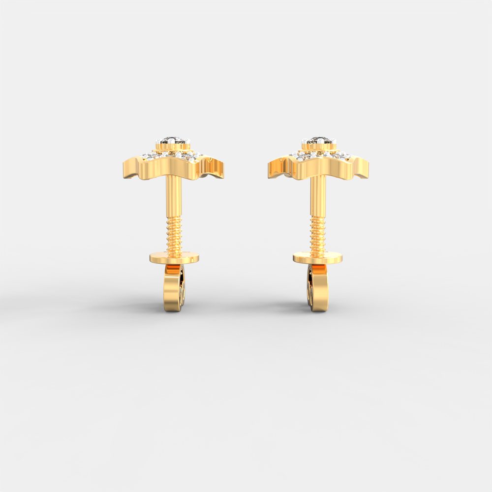Stellar Halo Diamond Studs