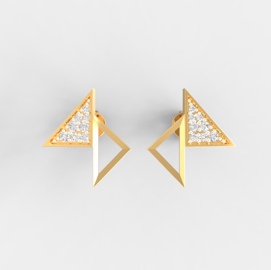 Twin Apex Diamond Studs