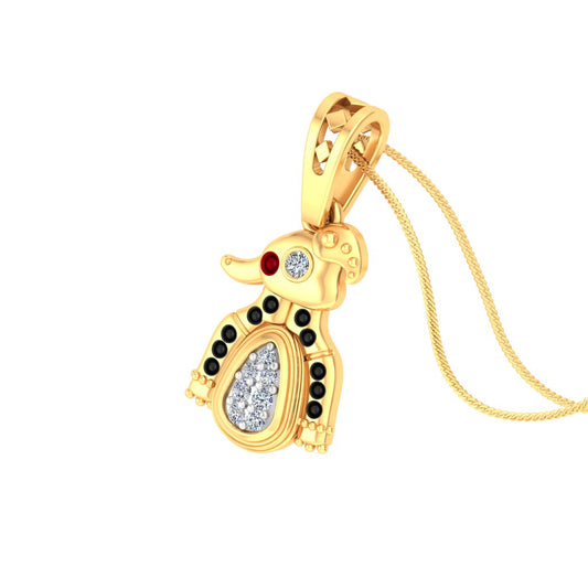 Diamond Peacock Charm Pendant