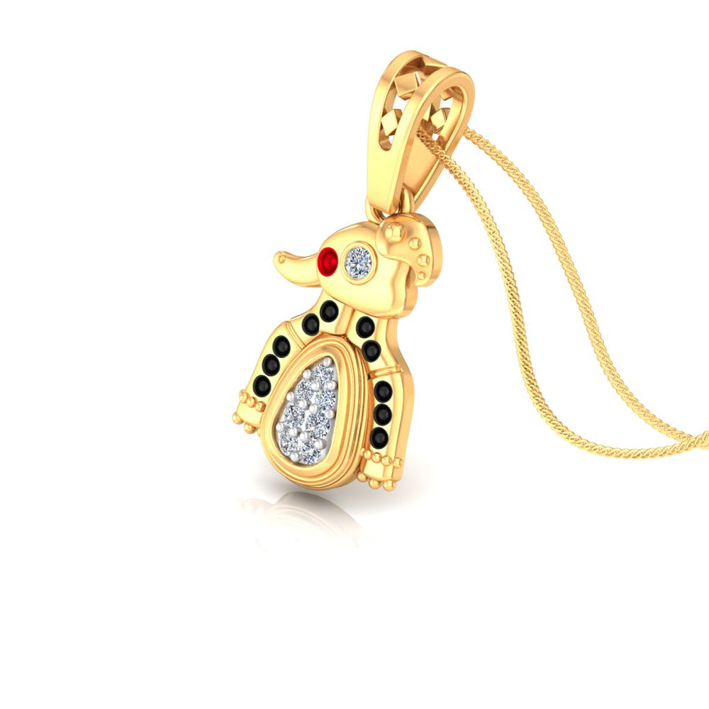Diamond Peacock Charm Pendant