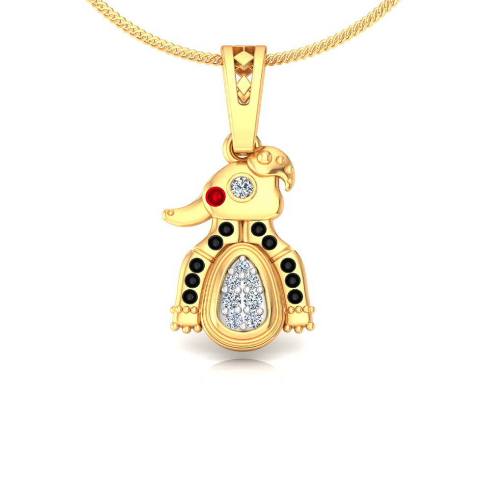 Diamond Peacock Charm Pendant