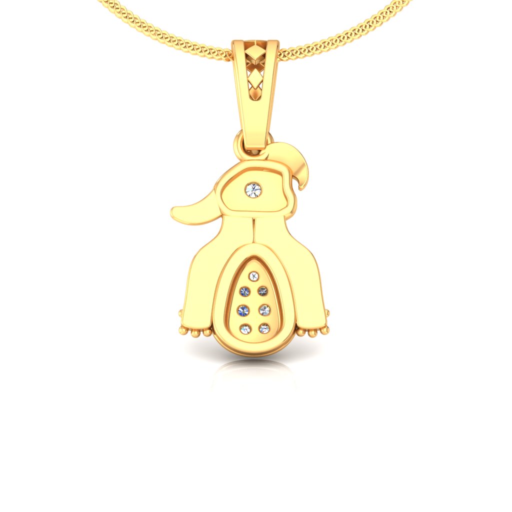 Diamond Peacock Charm Pendant