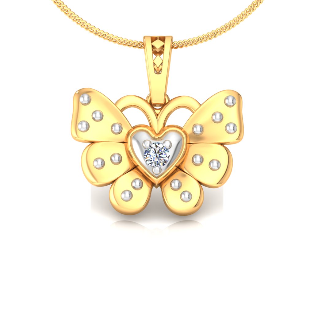 Flutter Heart Butterfly Pendant