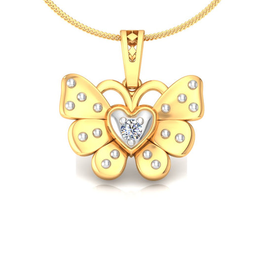 Flutter Heart Butterfly Pendant