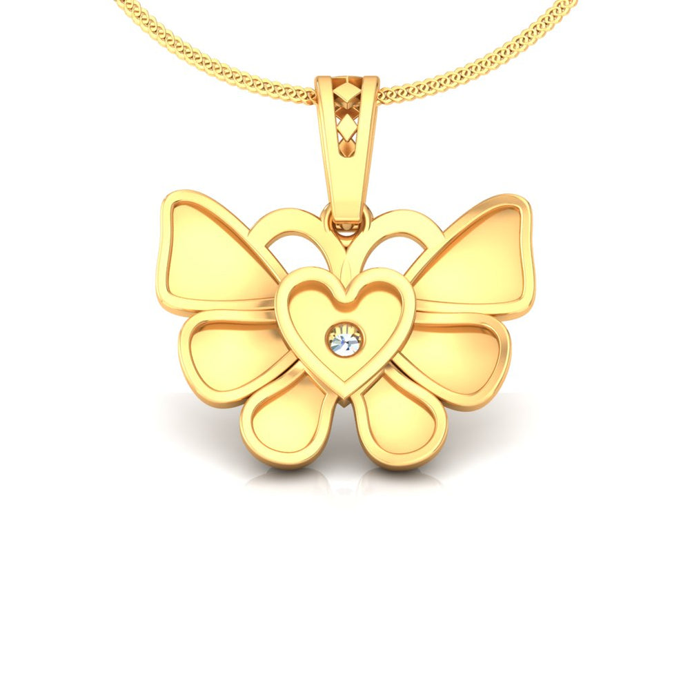Flutter Heart Butterfly Pendant