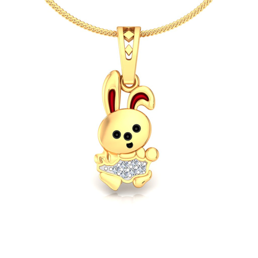 Tiny Bunny Sparkle Pendant
