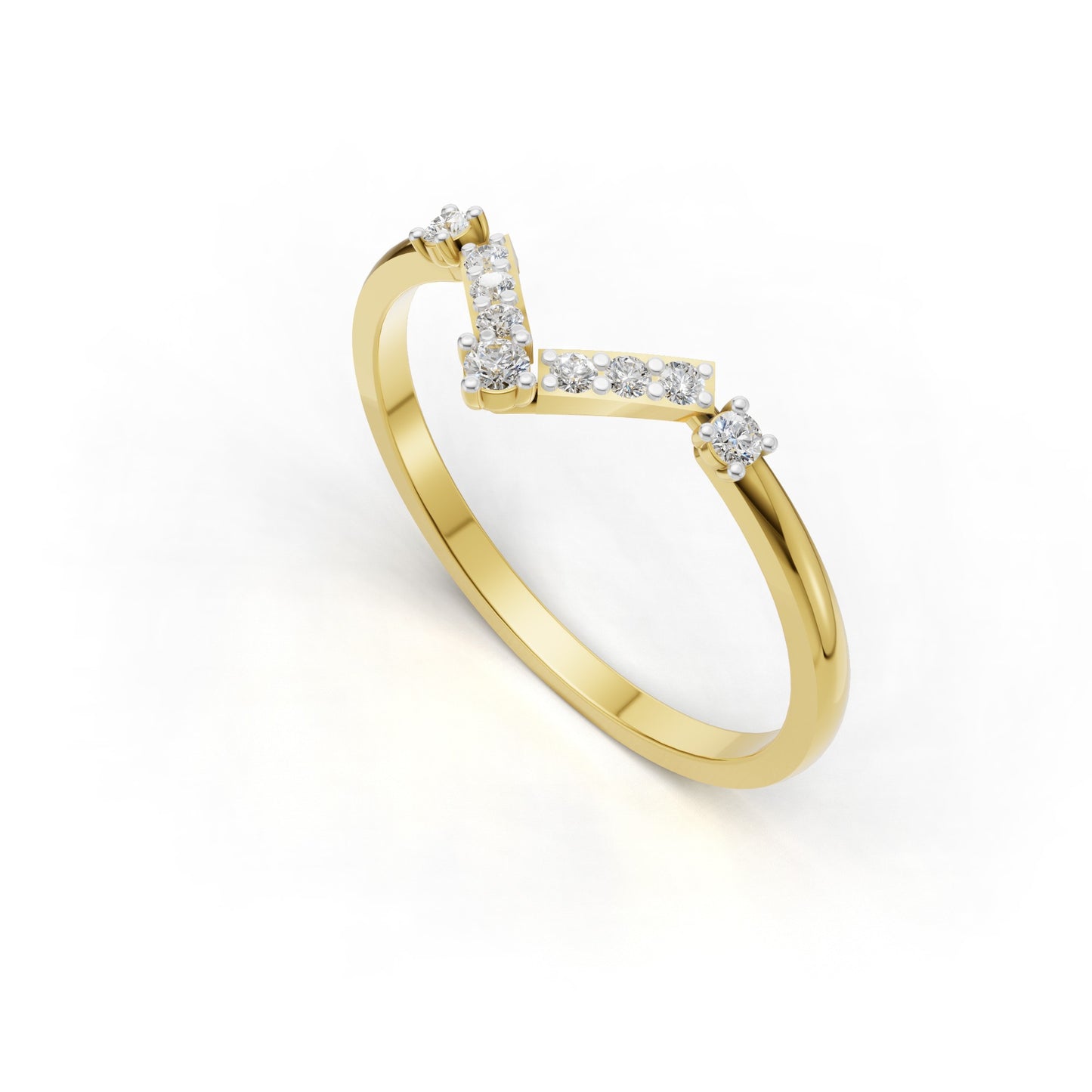 Infinity Angle Diamond Ring