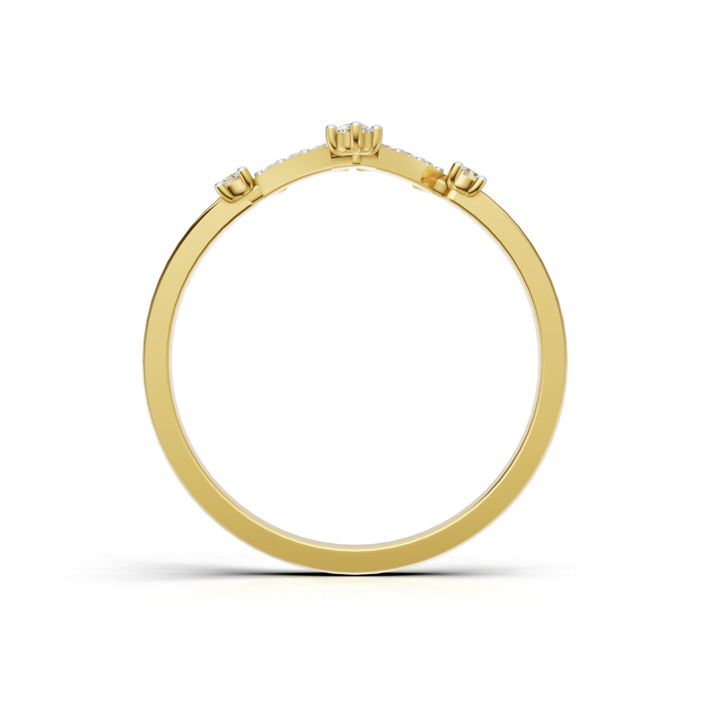 Infinity Angle Diamond Ring
